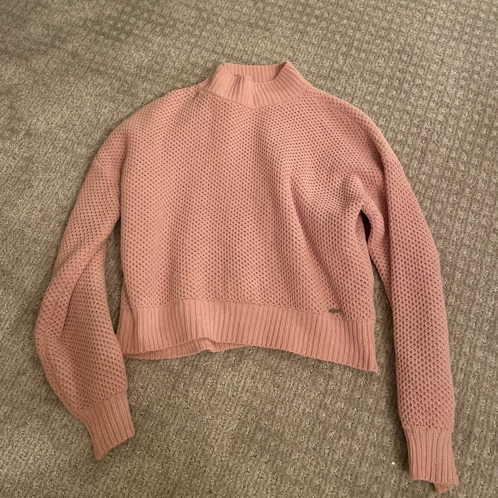 Hollister Pink Mock Neck Sweater